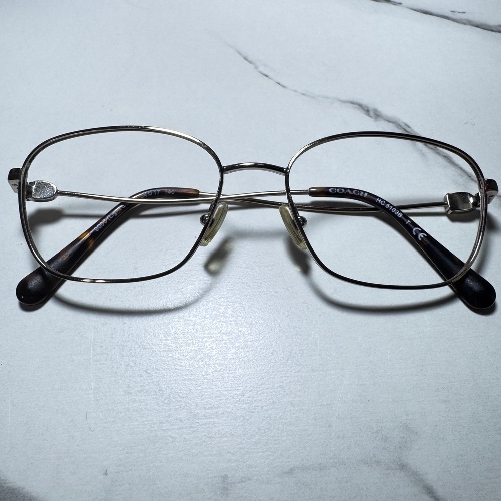 Coach HC5103B Light Gold Metal Eyeglass Frames 54-17-140 Tortoise Accents